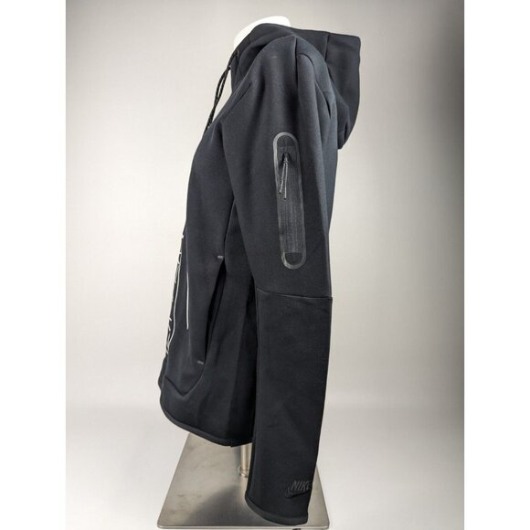 Nike Tech Fleece Swoosh Graphic Logo Pullover Hoodie Black Men's Size Small NWT - Picture 2 of 6